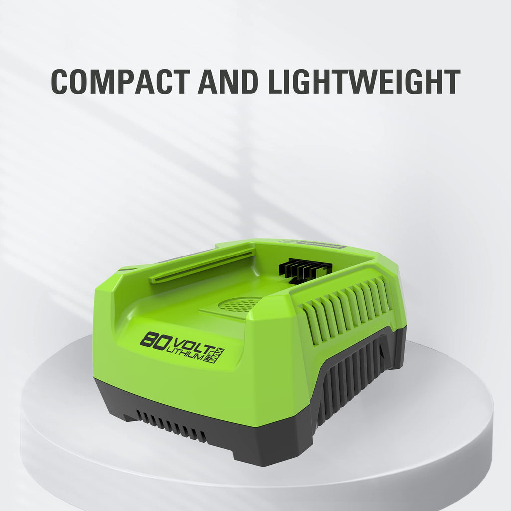 Greenworks PRO 80V Lithium Ion Single Port Rapid Battery Charger GCH8040
