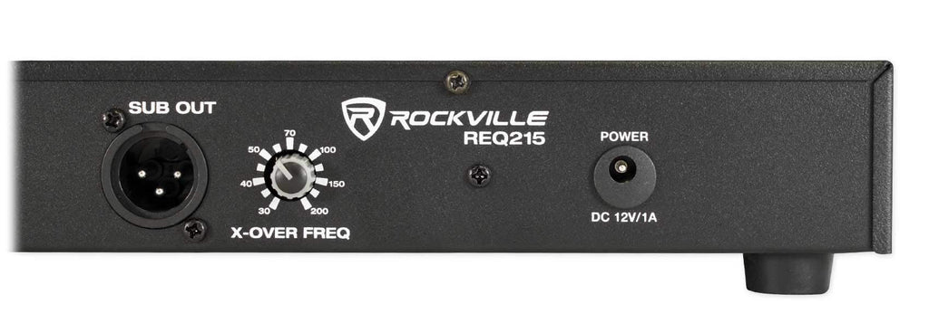 Rockville REQ215 Dual 15 Band 1/3 Octave Graphic Equalizer with Sub-Output!