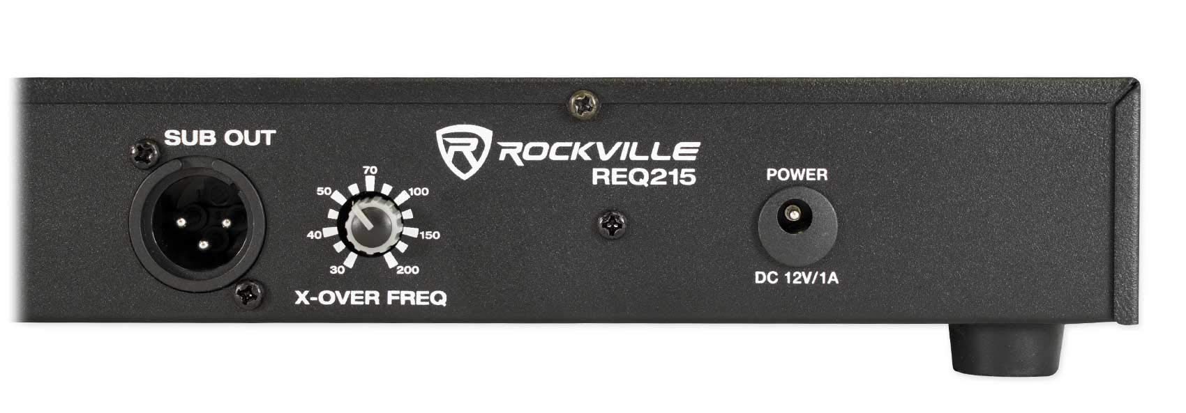 Rockville REQ215 Dual 15 Band 1/3 Octave Graphic Equalizer with Sub-Output!