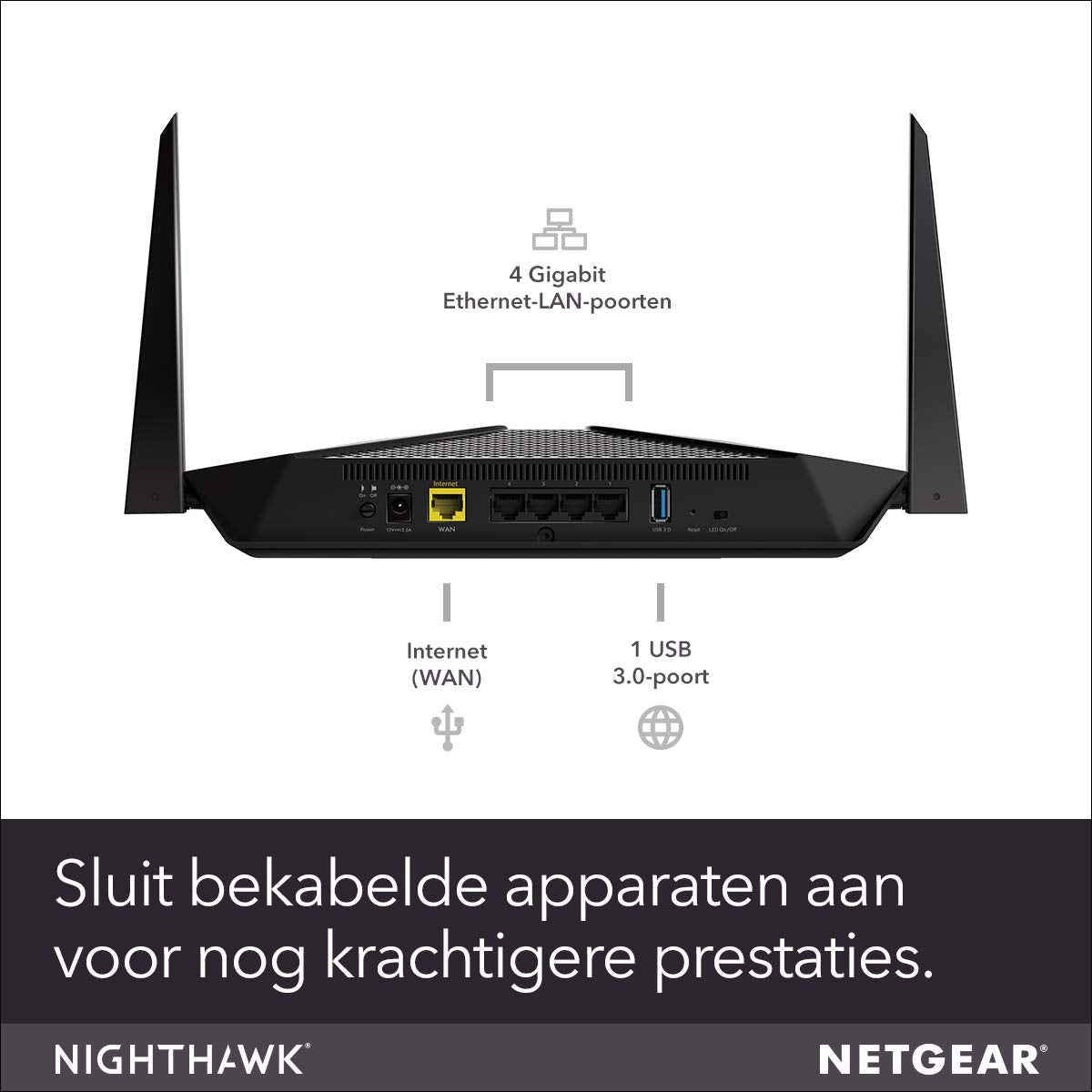 NETGEAR Nighthawk 4 Stream AX4 WiFi Router (RAX40) - AX3000 WiFi (Speeds up to 3Gbps) | Coverage up to 100 m²