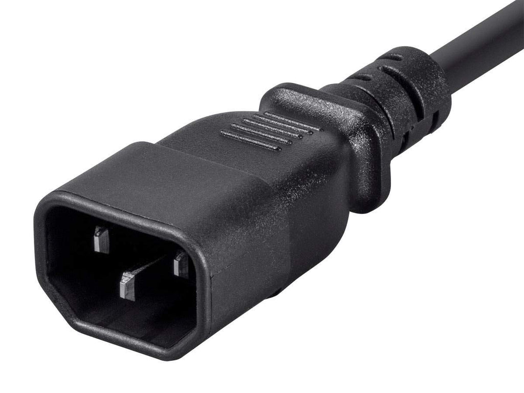 Monoprice 101302 1-Feet 18AWG Power Adapter Cord Cable, Black