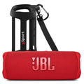 JBL FLIP 6 Waterproof Portable Speaker Bundle with gSport Silicone Sleeve (Red)