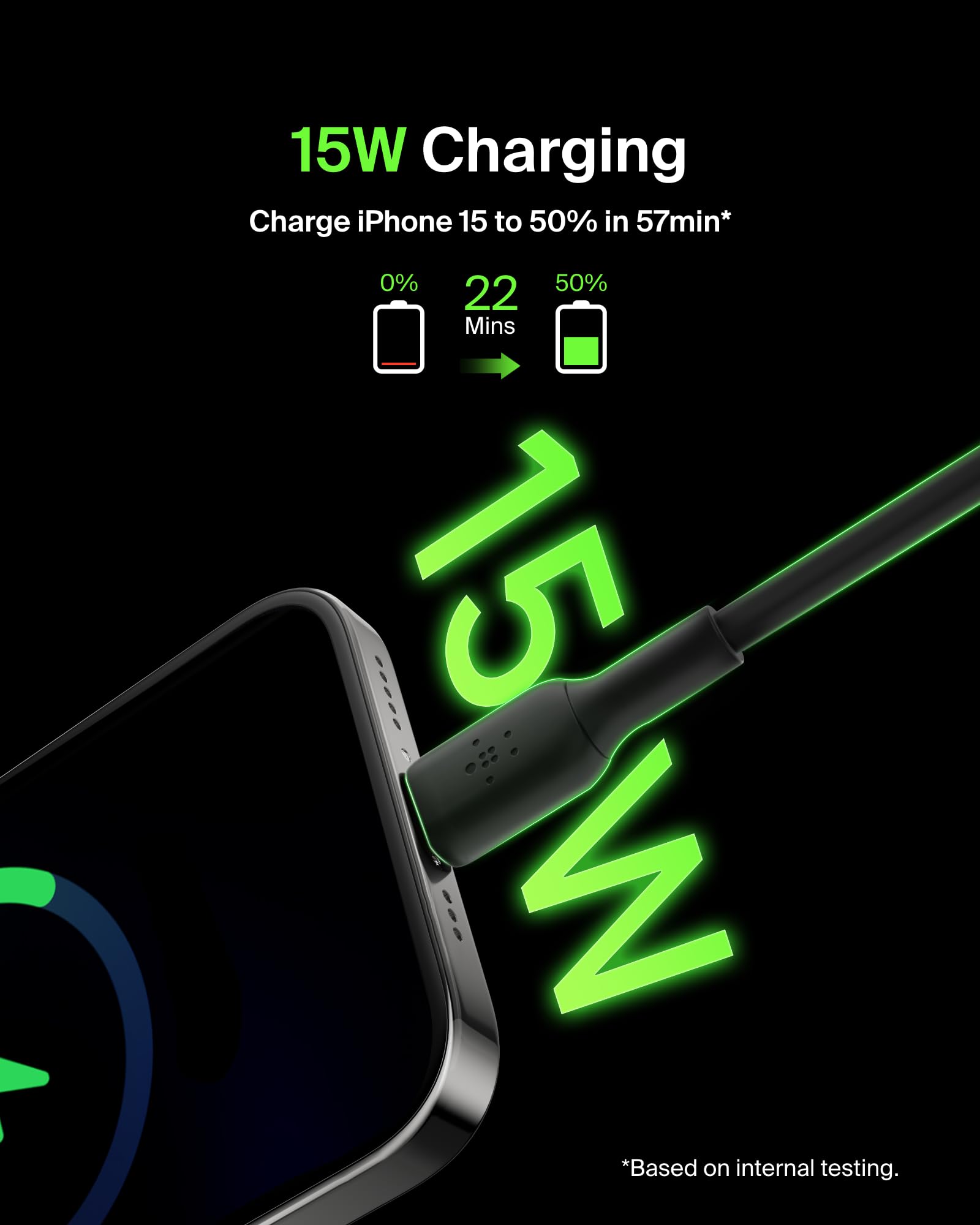 Belkin BoostCharge USB-C Cable to USB-A Cable (2M/6.6ft) for iPhone 16, iPhone 16 Pro, Samsung Galaxy S25, S24, Pixel 9, iPad Pro, Nintendo Switch 2, Carplay & More - Black (2-Pack)