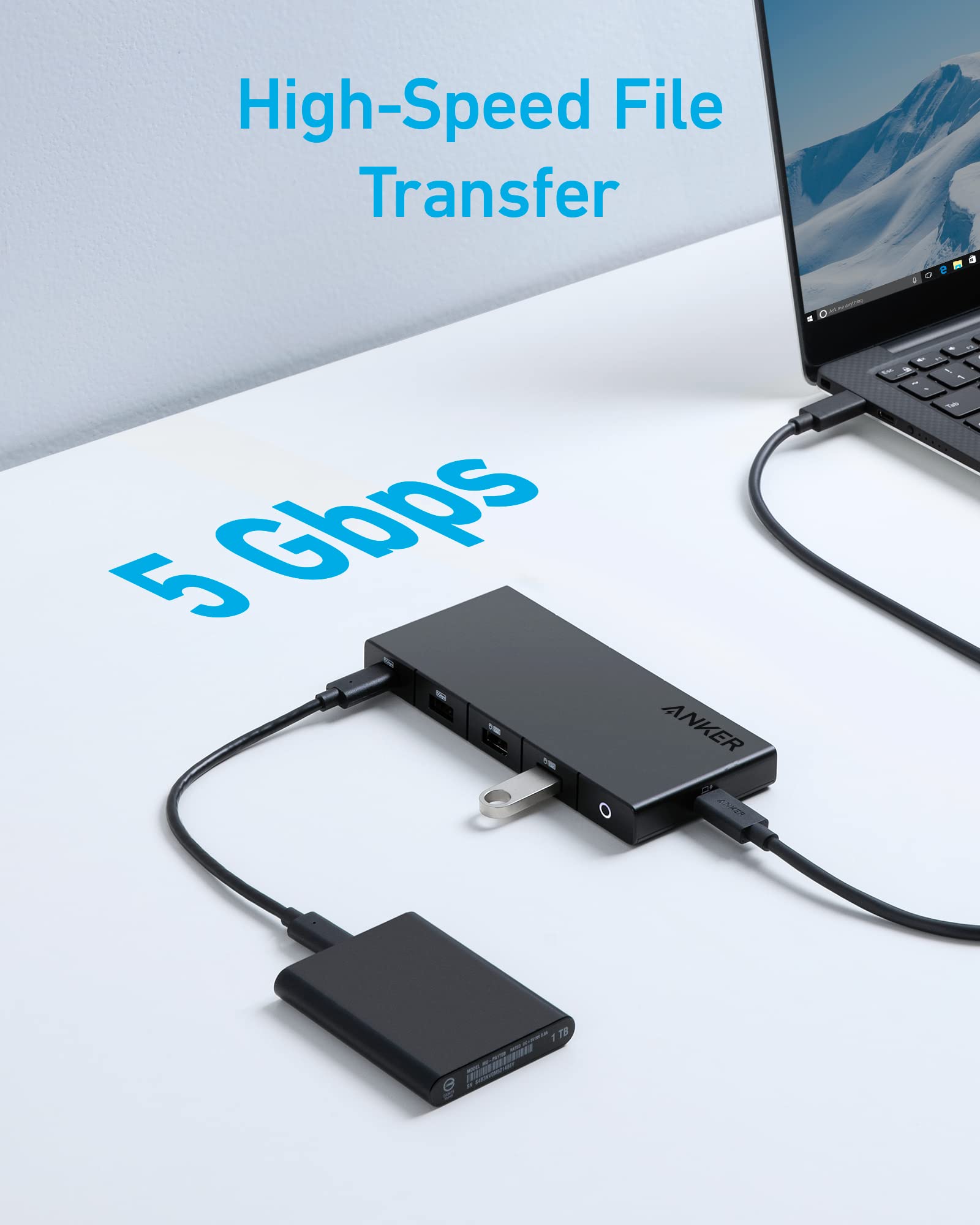 Anker USB C Hub (10-in-1), Dual Monitor with 4K HDMI, Max 100W Power Delivery, Dual 4K HDMI Ports, 4 USB-A/USB-C Data Ports, Ethernet and SD Card Reader for Dell Laptop, ThinkPad, and More
