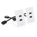 Cable Matters 2-Pack 2-Port HDMI Wall Plate in White (4K UHD, ARC, and Ethernet Pass-Thru Support)