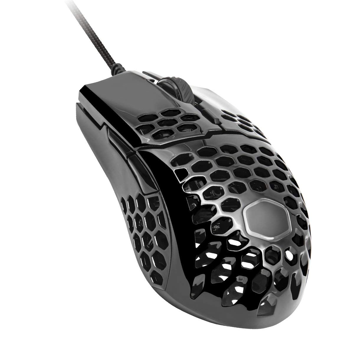 Cooler Master MM710 Glossy Black Gaming Mouse with Lightweight Honeycomb Shell, Ultraweave Cable, 16000 DPI Optical Sensor