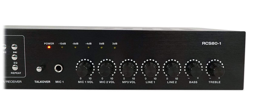 Rockville RCS80-1 60 Watt 70V Commercial/Restaurant Amplifier/Bluetooth Receiver