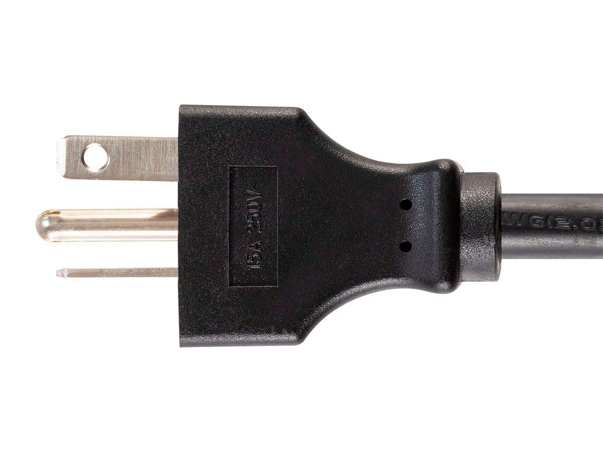 Monoprice Heavy Duty Power Cord - NEMA 6-20P to IEC 60320 C19, 12AWG, 20A/2500W, SJT, 125V, Black, 6ft