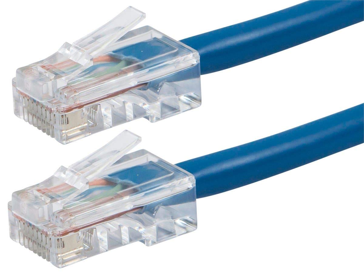 Monoprice Cat5e Ethernet Patch Cable - 10 Feet - Blue, RJ45, Stranded, 350Mhz, UTP, Pure Bare Copper Wire, 24AWG - Zeroboot Series