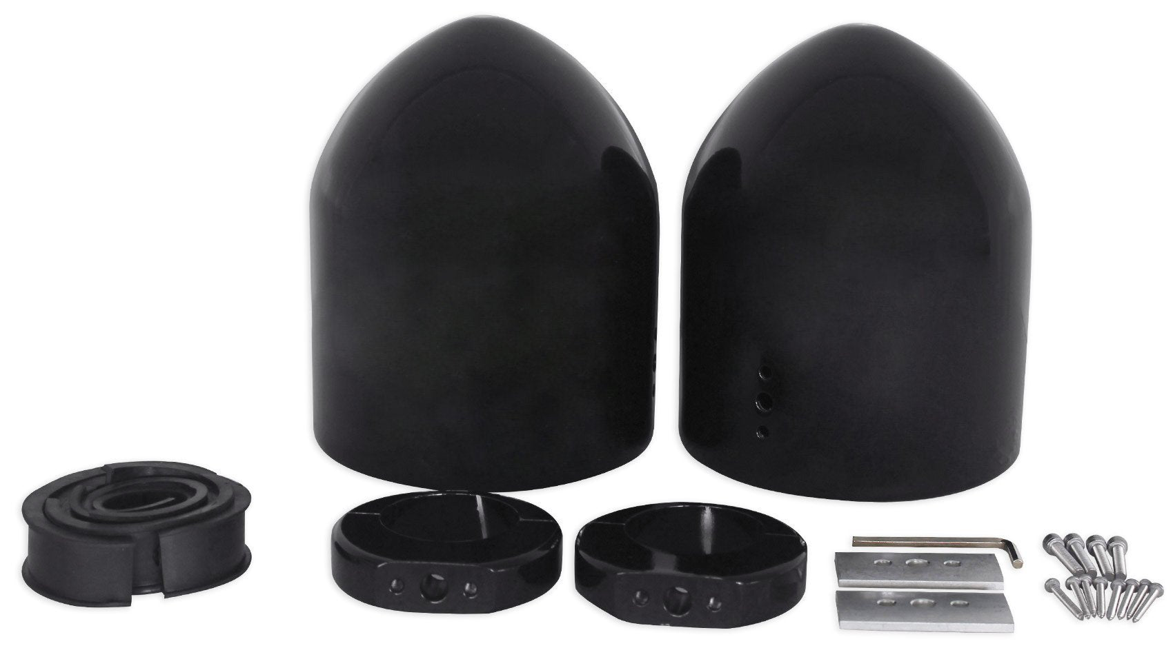 Pair Rockville MAC65B 6.5" Aluminum Wakeboard Tower Speaker Pod Enclosures, Black