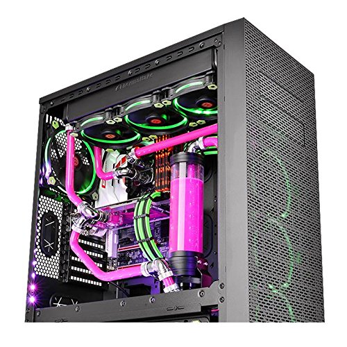 Thermaltake Pacific G1/4 PETG Tube 90-Degree Compression 16 mm OD Fitting - Black