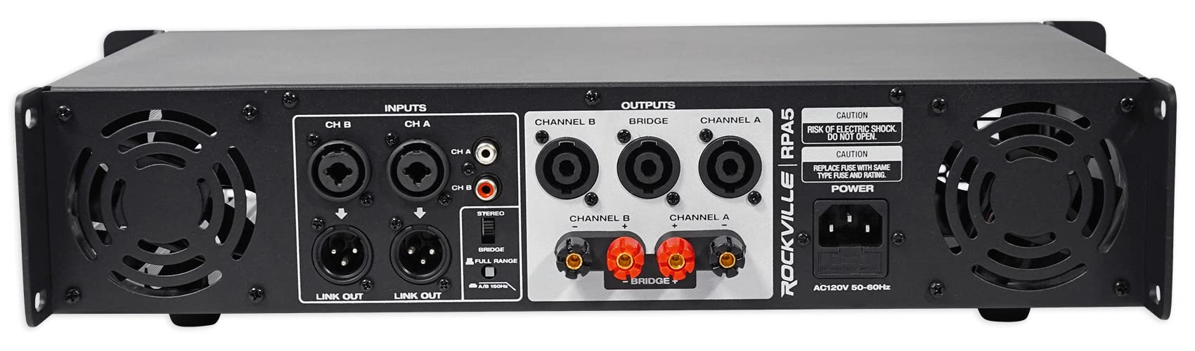 Rockville RPA5 1000 Watt Peak / 500w RMS 2 Channel Power Amplifier Pro/DJ Amp