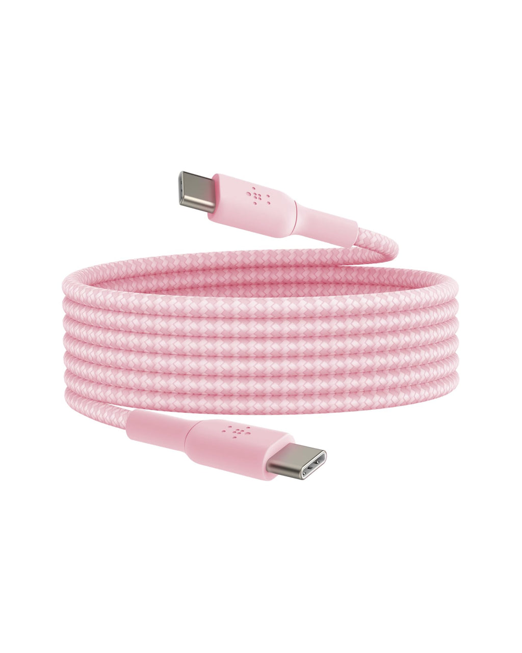 Belkin BoostCharge (2M/6.6ft) Braided USB-C to USB-C Cable for iPhone 16, Galaxy S24, S23, Note10, Note9, Pixel 8, Pixel 7, iPad Pro & More - Pink