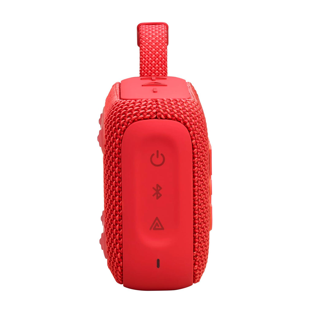 JBL Go 4 - Ultra-Portable, Waterproof and Dustproof Bluetooth Speaker, Big Pro Sound with punchy bass, 7-Hour Built-in Battery, Made in part with recycled materials (Red)