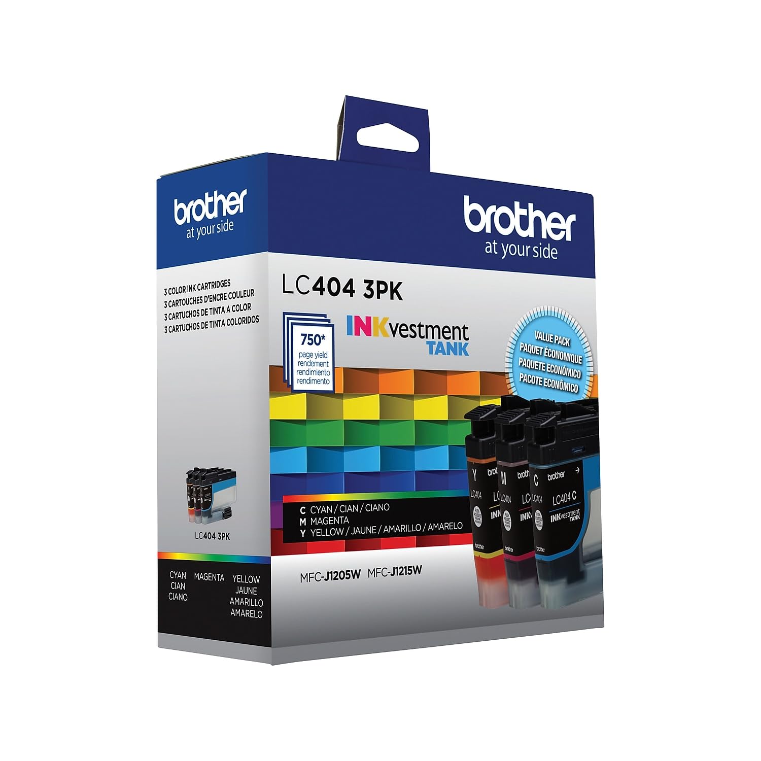 Brother LC4043PKS 3 Pack of Standard Yield Cyan, Magenta and Yellow Ink Cartridges
