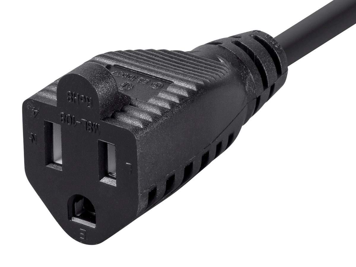 Monoprice 101302 1-Feet 18AWG Power Adapter Cord Cable, Black