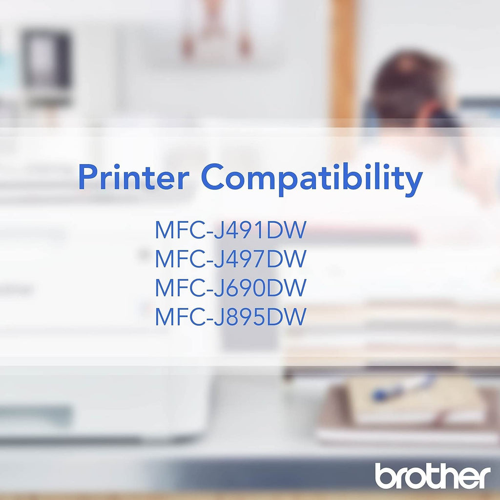 BROTHER Genuine LC30132PKS 2-Pack High Yield Black Ink Cartridges, Page Yield Up to 400 Pages/Cartridge, LC3013