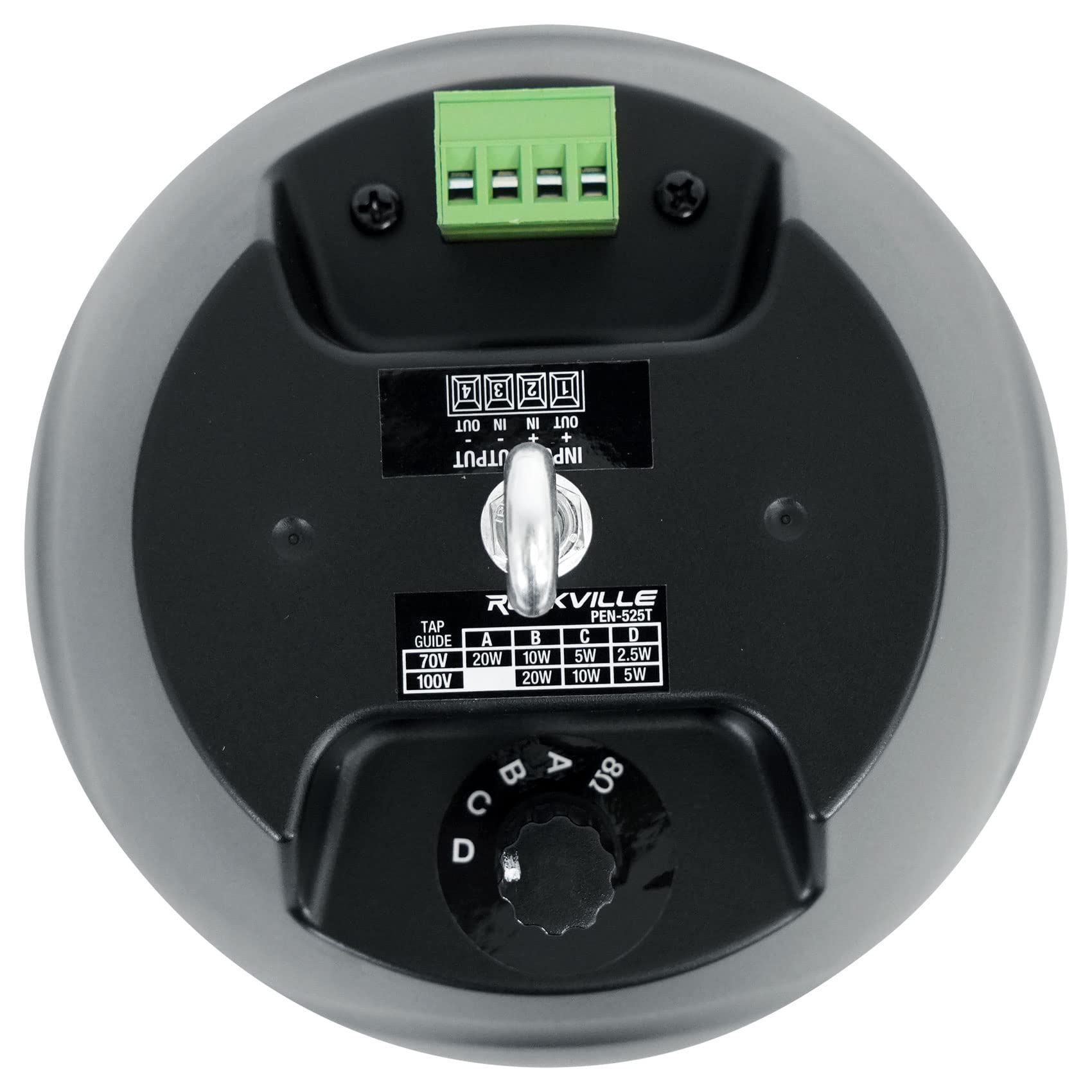 Rockville PEN-525T Black 5.25" 70V Hanging Pendant Speaker Commercial/Restaurant
