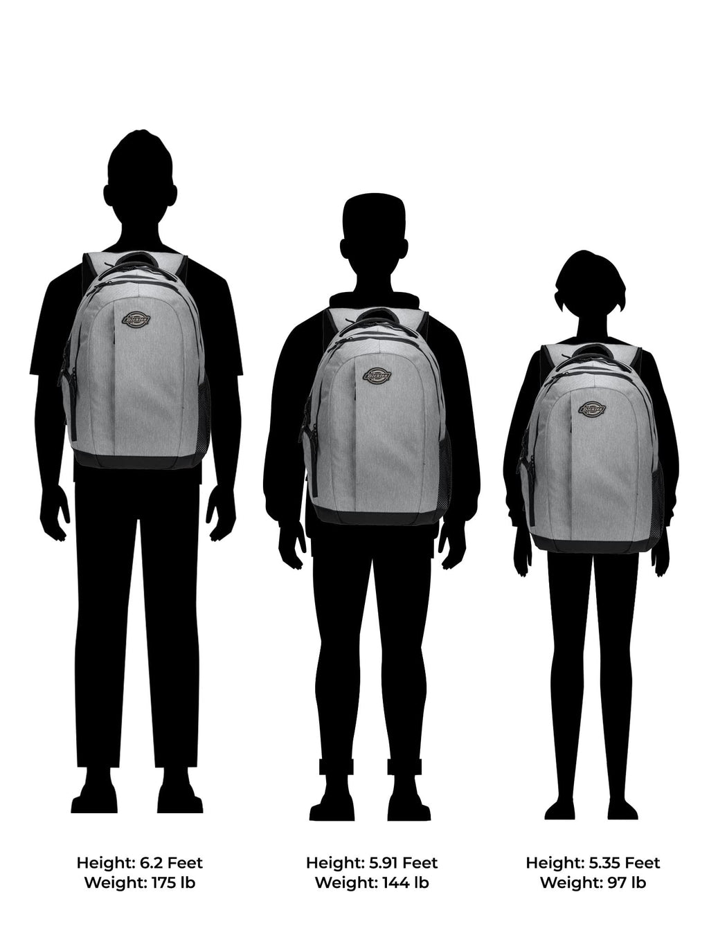 Dickies Laptop Backpack, Water Resistant College Computer Bag For School, Fits 15.6 Inch Notebook (Charcoal)