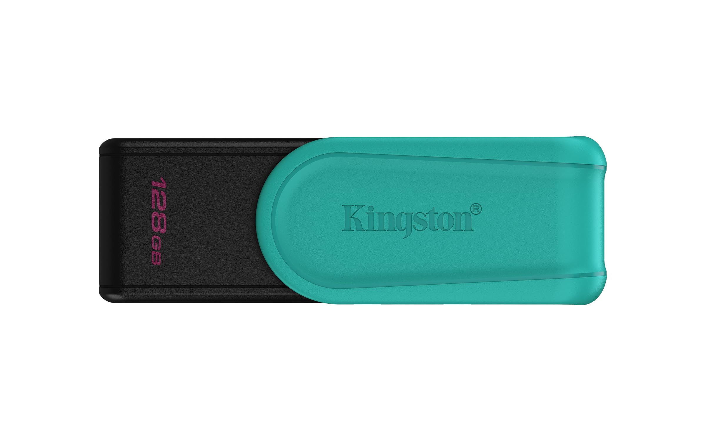 Kingston DataTraveler Exodia S USB Flash Drive - 128GB - USB 3.2 Gen 1 - USB Type A - Black/Turquoise - DTXS/128GB