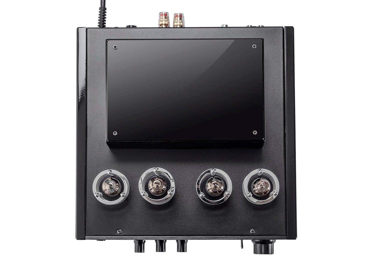 Monoprice 138360 25 Watt Stereo Hybrid Tube Amplifier 2019 Edition with Bluetooth Optical Coaxial and USB Inputs and Subwoofer Out