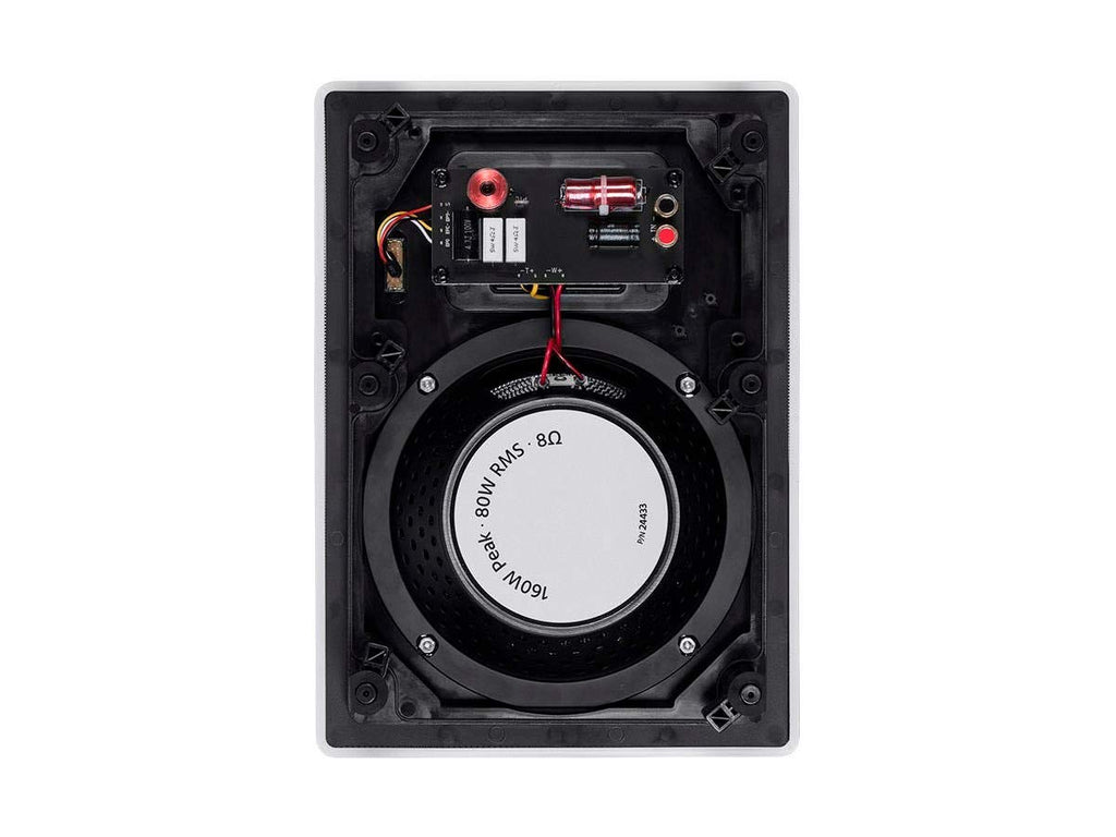 Monoprice 116334 Amber in-Wall Speakers 8-inch 2-Way Carbon Fiber with Ribbon Tweeter (Pair)