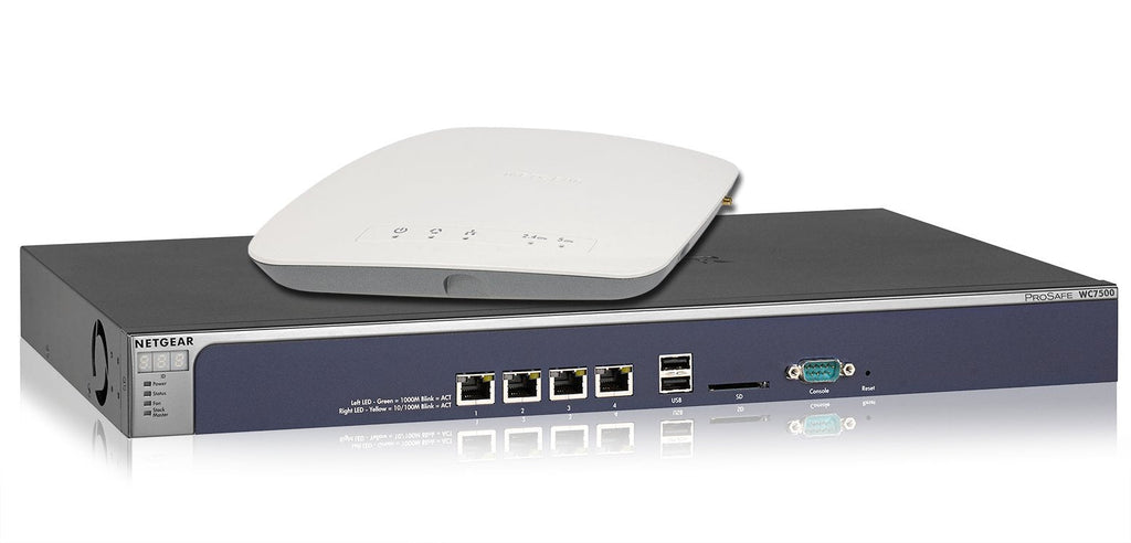 NETGEAR ProSAFE WC7500 Wireless LAN Controller (WC7500-10000S) & 5 x NETGEAR ProSAFE WAC720 Business 2x2 Dual Band 802.11ac Wireless Access Point (WAC720-100NAS) Bundle