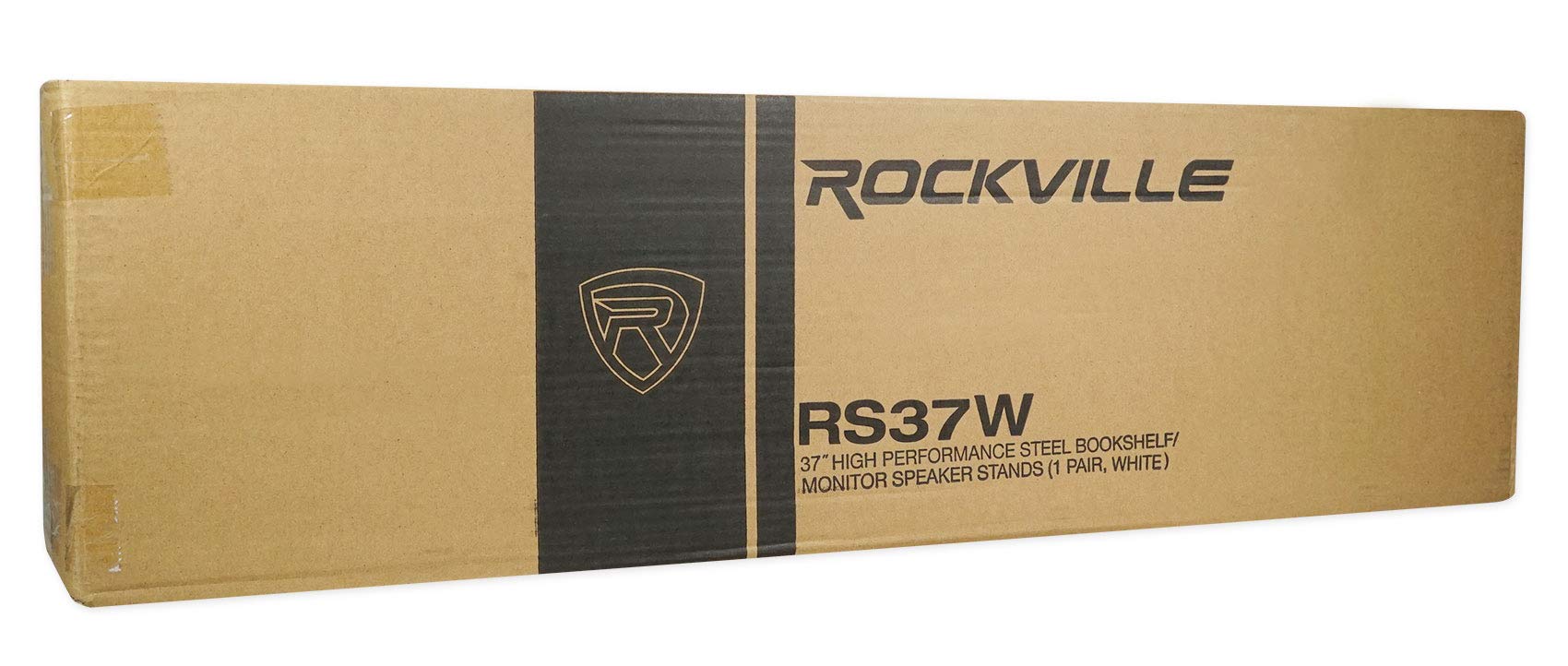 Rockville Pair RS37W V2 37" Steel Bookshelf Speaker/Studio Monitor Stands, 60 lbs Capacity, Cable Management, Anti-Vibration Pads, Adjustable Feet, for Home Audio and Studio Monitoring