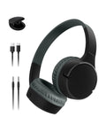 Belkin SoundForm Mini Kids Wireless Headphones w/Built-in Microphone, 30H of Playback Time, Fun Stickers, & Case - Over-Ear Headsets for Online Learning, School, iPhone, iPad, Galaxy, & More - Black