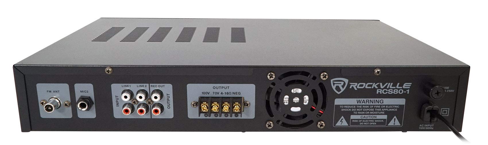 Rockville RCS80-1 60 Watt 70V Commercial/Restaurant Amplifier/Bluetooth Receiver