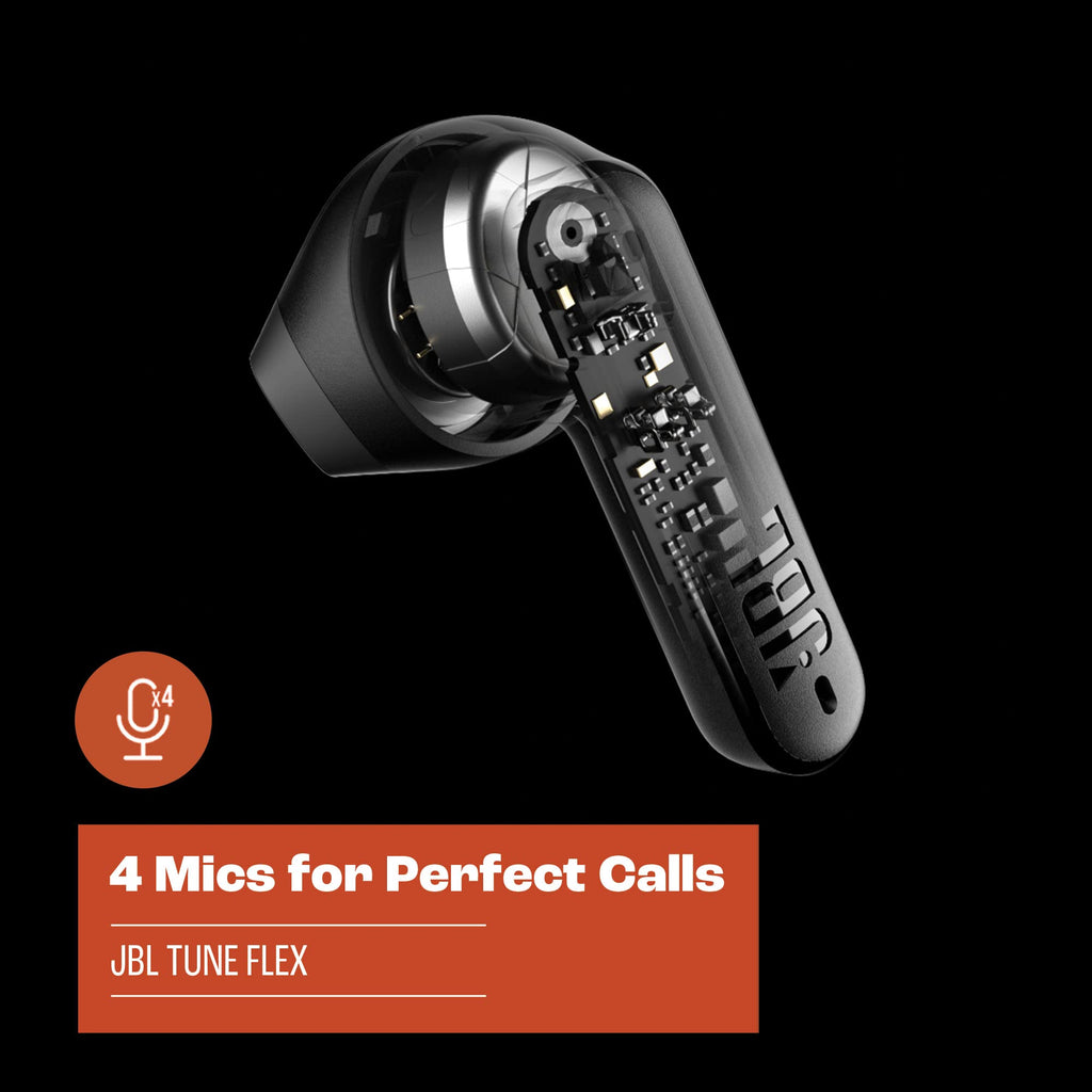 JBL Tune Flex Wireless Noise Cancelling Earphones - Black, Small