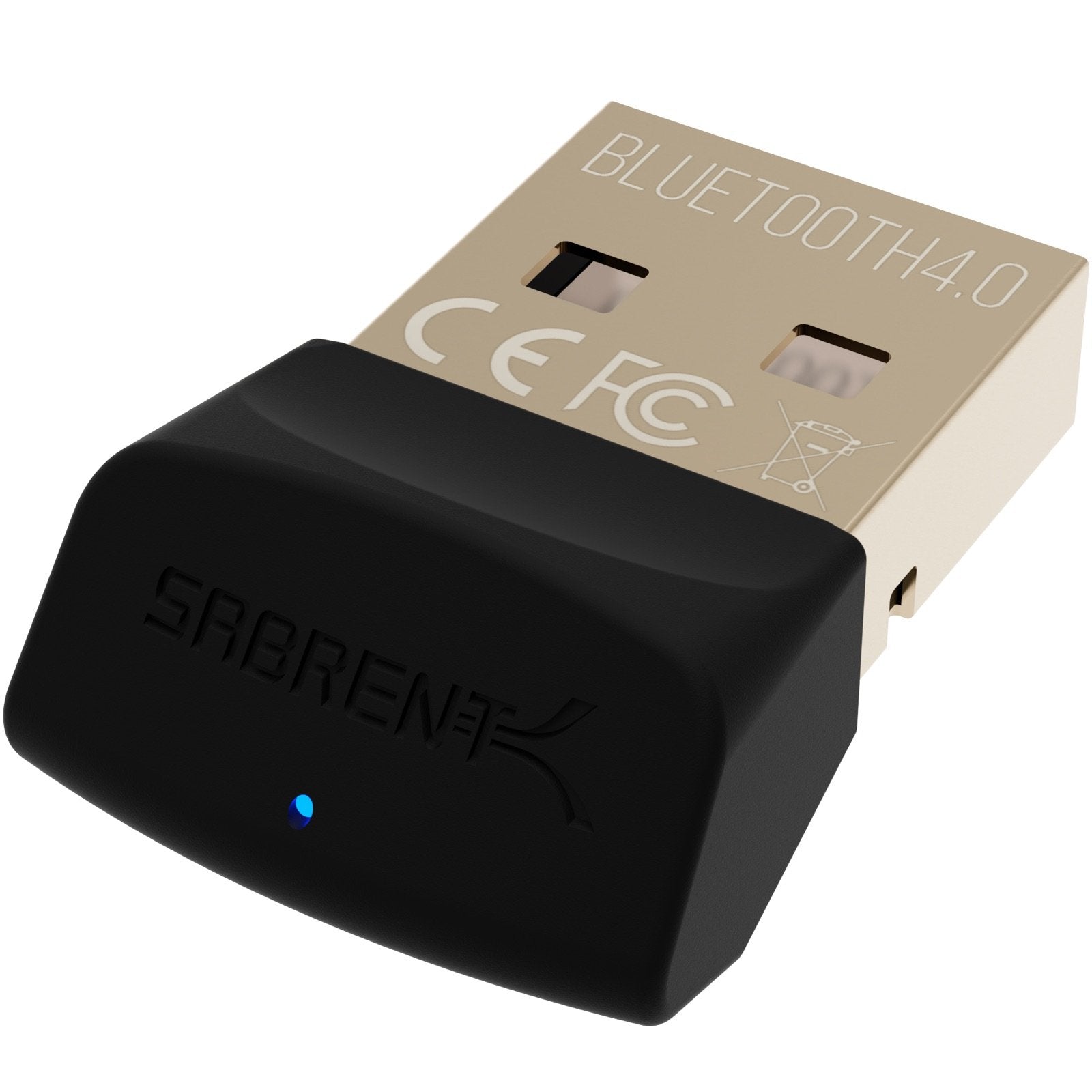 SABRENT USB Bluetooth 4.0 Adapter Dongle for PC Laptop Desktop Computer Mouse Keyboard Headphone Controller, Support Windows, Mac, Plug and Play (BT-UB40)