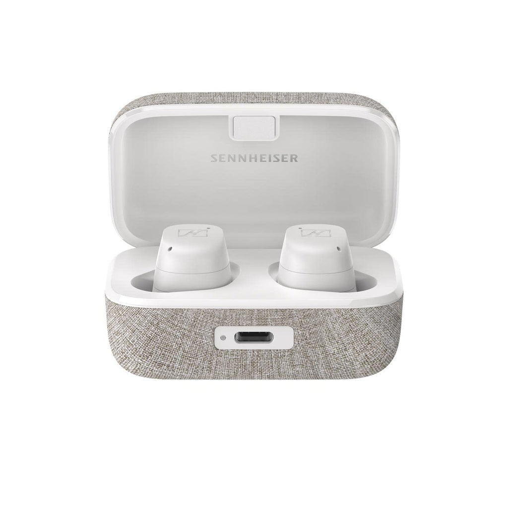 Sennheiser Momentum True Wireless 3 Earbuds -Bluetooth in-Ear Headphones for Music and Calls with Adaptive Noise Cancellation, Qi Wireless Charging, 28-Hour Battery Life and Compact Design, White