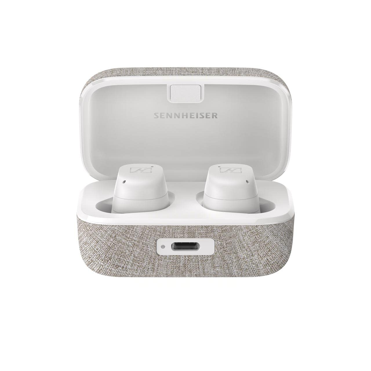 Sennheiser Momentum True Wireless 3 Earbuds -Bluetooth in-Ear Headphones for Music and Calls with Adaptive Noise Cancellation, Qi Wireless Charging, 28-Hour Battery Life and Compact Design, White