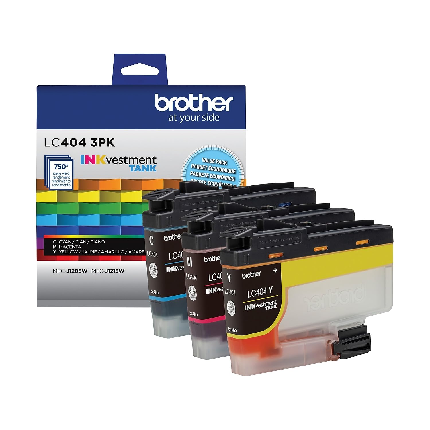 Brother LC4043PKS 3 Pack of Standard Yield Cyan, Magenta and Yellow Ink Cartridges