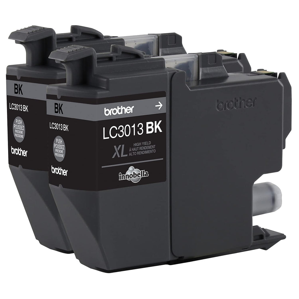 BROTHER Genuine LC30132PKS 2-Pack High Yield Black Ink Cartridges, Page Yield Up to 400 Pages/Cartridge, LC3013