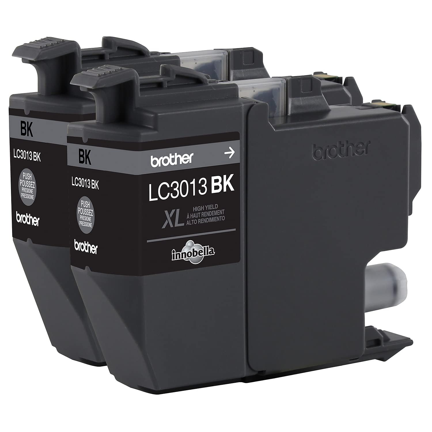BROTHER Genuine LC30132PKS 2-Pack High Yield Black Ink Cartridges, Page Yield Up to 400 Pages/Cartridge, LC3013