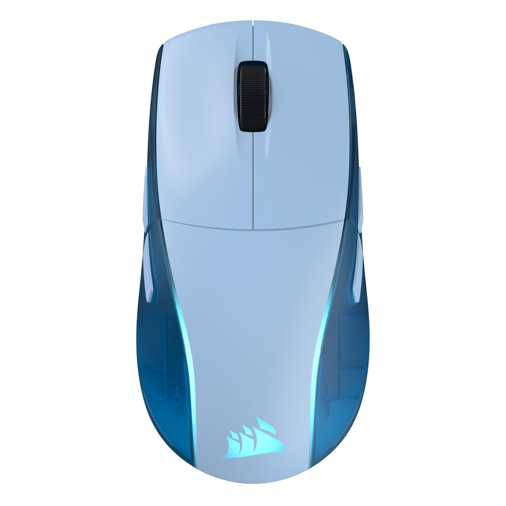 Corsair M75 Wireless RGB Lightweight Gaming Mouse for Mac � 26,000 DPI, Swappable Side Buttons, Optical Switches, iCUE Compatible � Glacial Blue