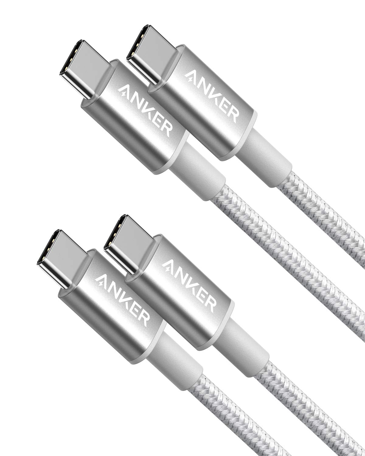 Anker USB C to USB C Cable, Type-C 60W Fast Charging Cable (3.3 FT, 2Pack) for iPhone 17 Series, iPad mini 6 and More (Silver)