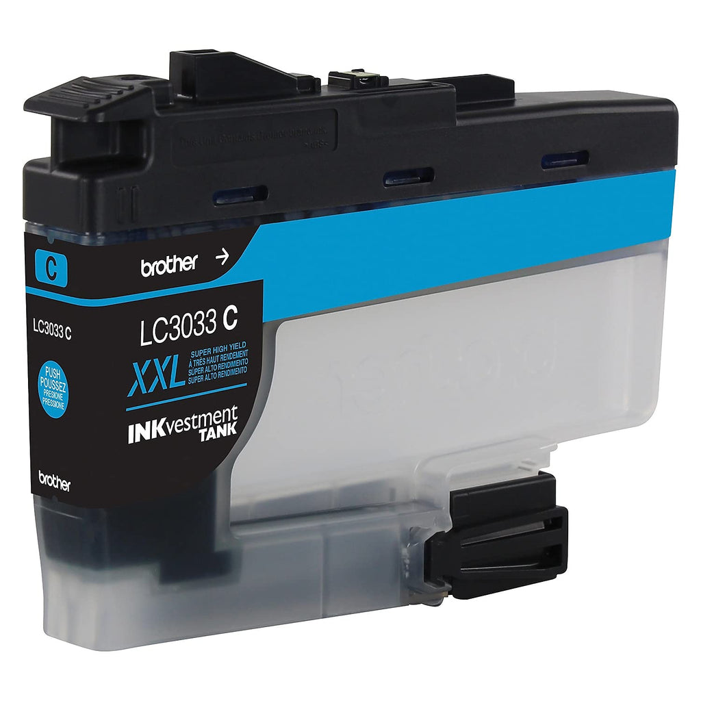 Brother Genuine LC3033C Single Pack Super High-yield Cyan INKvestment Tank Ink Cartridge, LC3033
