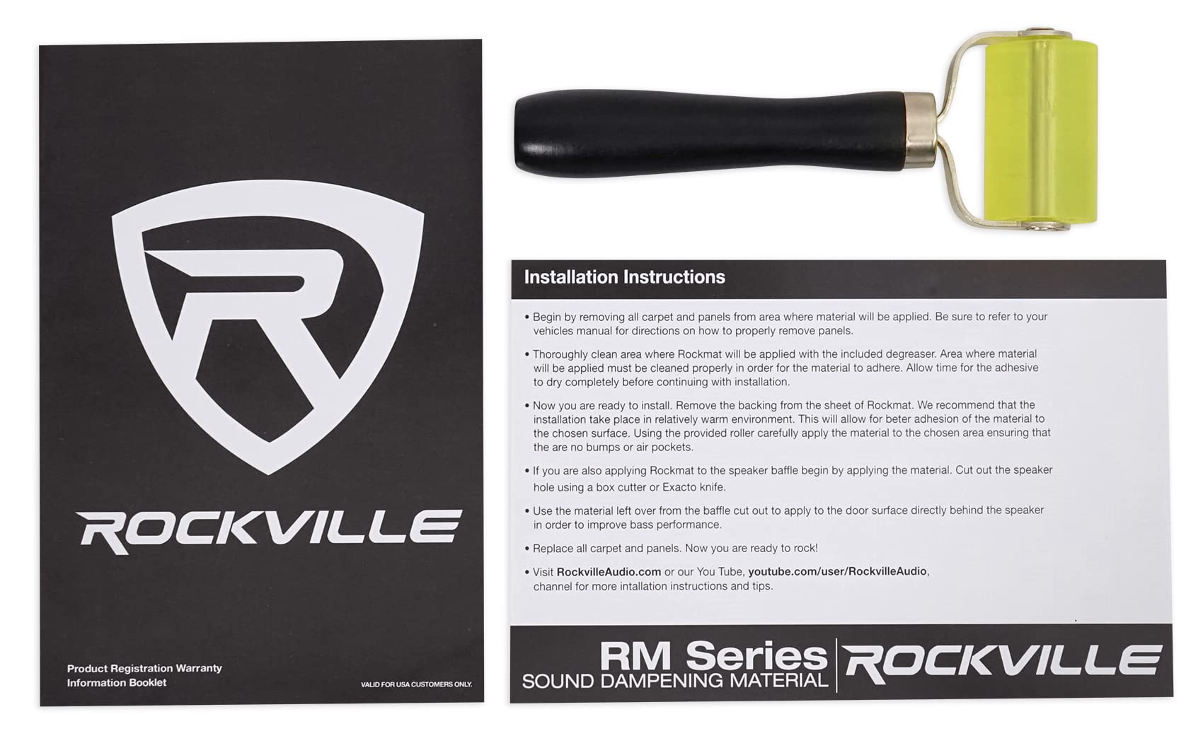 Rockville Rockmat RM12-B 12 Sq Ft Sound Dampening/Deadening Butyl Rubber Car Kit