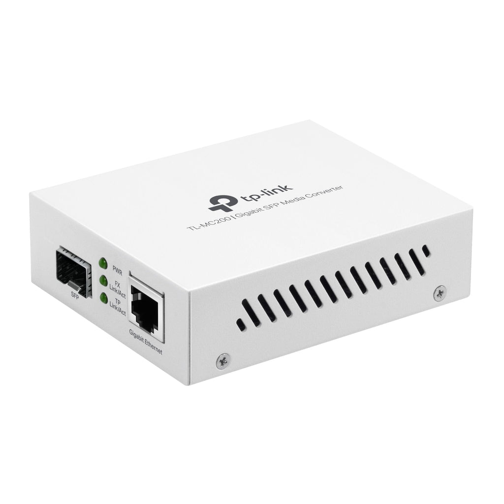 TP-Link TL-MC200 | Gigabit SFP to RJ45 Fiber Media Converter | Fiber to Ethernet Converter | Plug and Play | Durable Metal Casing | Versatile Compatibility | Auto-Negotiation | UL Certified