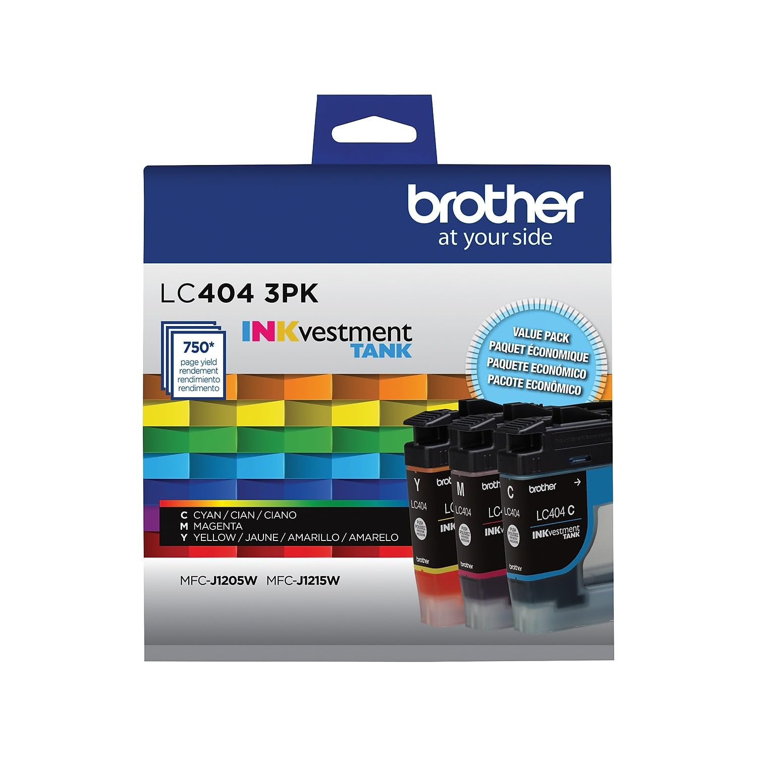 Brother LC4043PKS 3 Pack of Standard Yield Cyan, Magenta and Yellow Ink Cartridges