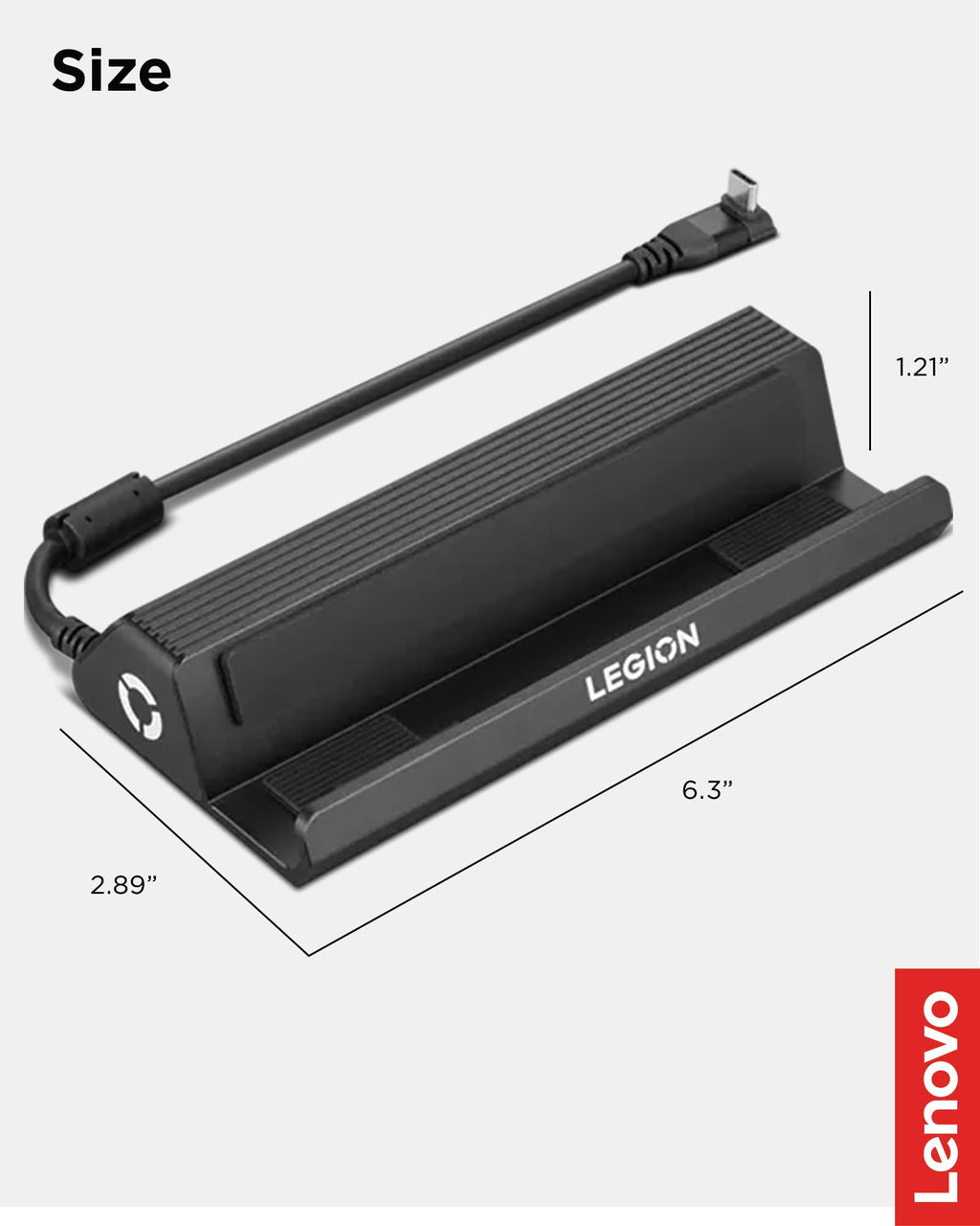 Lenovo Legion Go USB-C Hub Dock - 6-in-1 Dock, Improves Game Speed Efficiency, 4K Visual Support - Gaming Accessory