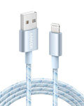 Anker 6ft Lightning Cable, 331 Cable, Premium Nylon USB-A to Lightning Cord, MFi Certified for iPhone Chargers, iPhone SE/Xs/XS Max/XR/X/8 Plus/7/6 Plus, iPad Pro Air 2, and More (Winter Blue)