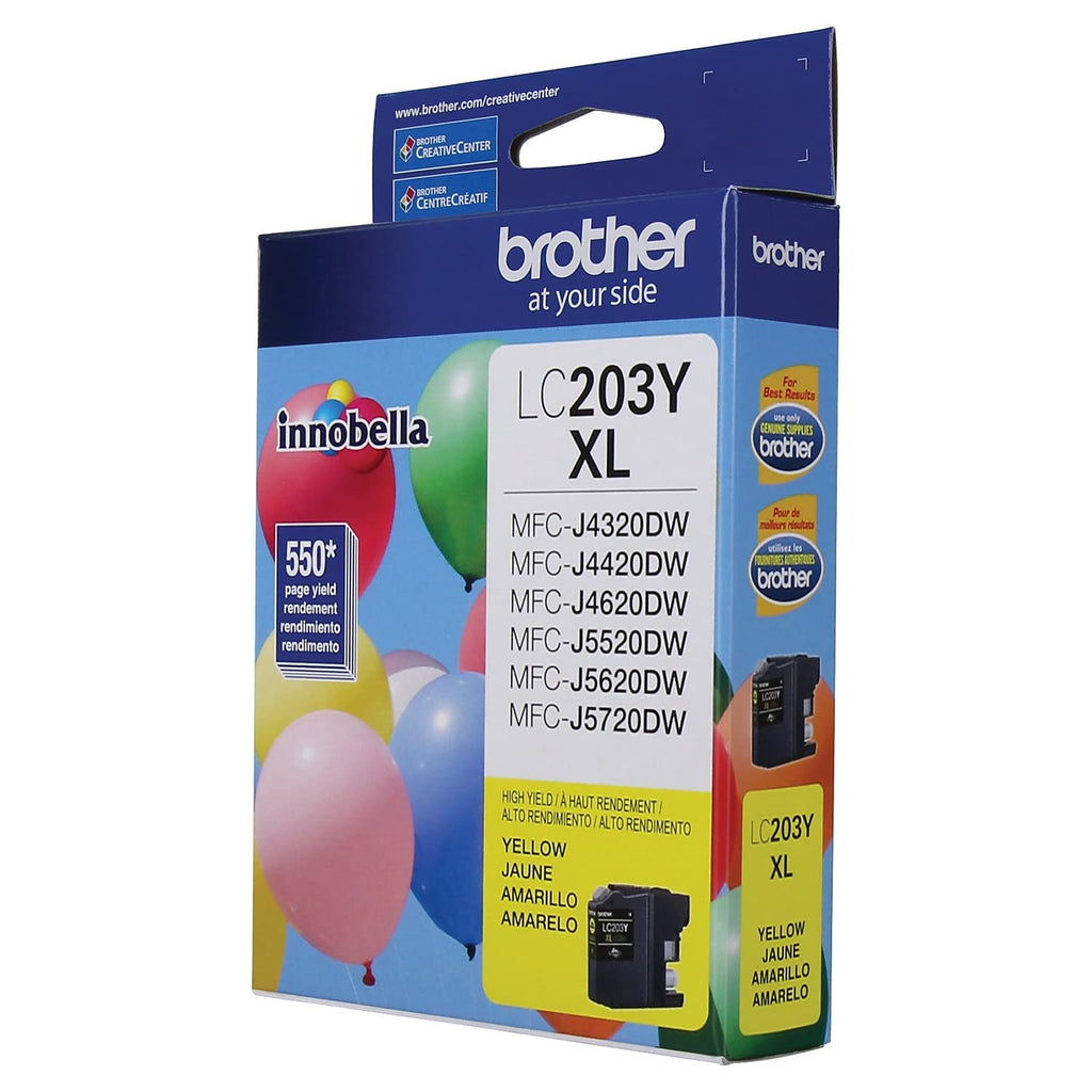Brother Printer LC203Y High Yield Ink Cartridge, Yellow, 550 Pages, 1 Count (Pack of 1)