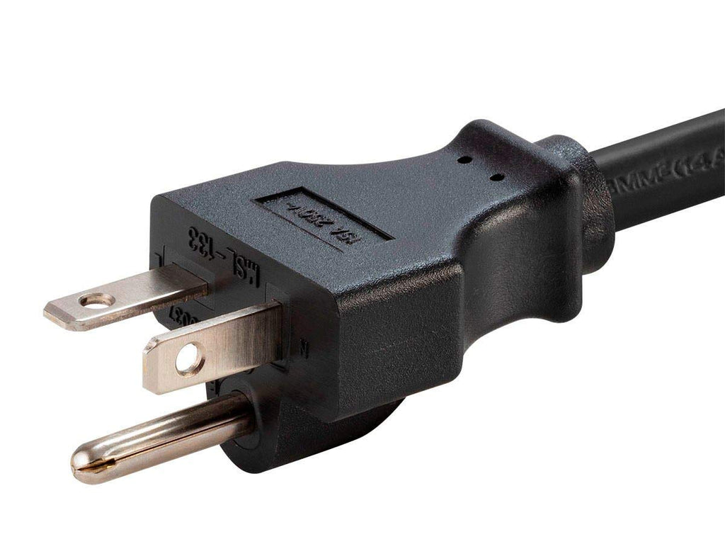 Monoprice Heavy Duty Power Cord - NEMA 6-20P to IEC 60320 C19, 12AWG, 20A/2500W, SJT, 125V, Black, 6ft