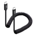 Cable Matters Coiled USB C to USB C Cable 1-4 Feet, Up to [60W Charging, 480Mbps Data Transfer] Compatible with Apple CarPlay, Android Auto, USBC Charger Cable for iPhone 16/15, Galaxy S24