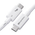 Cable Matters [Intel Certified] 80Gbps Thunderbolt 5 cable with up to 120Gbps bandwidth boost and 240W charging in white - 1m/3.3ft, compatible with Thunderbolt 4, USB 4 and USB-C
