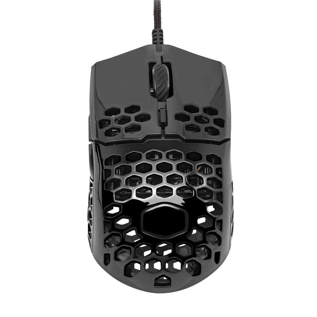 Cooler Master MM710 Glossy Black Gaming Mouse with Lightweight Honeycomb Shell, Ultraweave Cable, 16000 DPI Optical Sensor